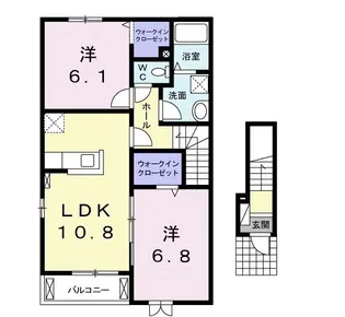 グラン ボヌールII【2階】の間取り