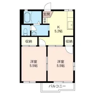 フローラルパレス A棟【2階】の間取り