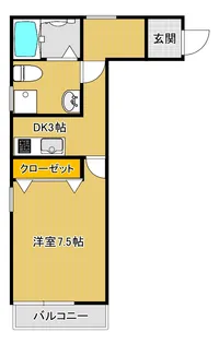 ラ・コート二子【1階】の間取り