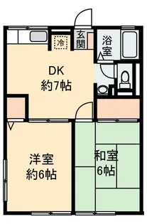 ファミールB【2階】の間取り