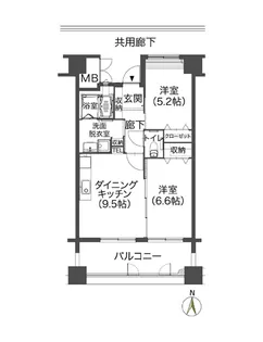 クラシオン藤崎【2階】の間取り