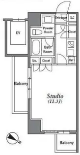 アジリア南麻布Js【8階】の間取り