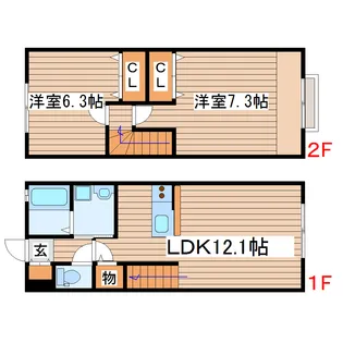 グランメゾン箱塚【1階】の間取り