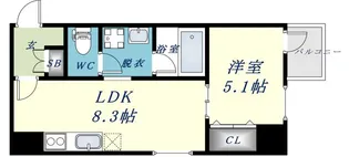 グランスイート【8階】の間取り