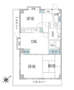 ヴェルフォーレ・W【2階】の間取り