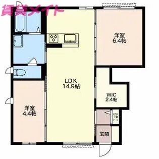 グリーンハウスLATTED棟【1階】の間取り