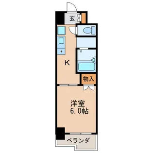 サンピアオカヤス【4階】の間取り