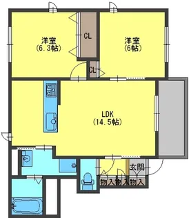 シャーメゾン クレスト A【1階】の間取り