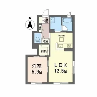 シャーメゾン上河原西 B棟【1階】の間取り