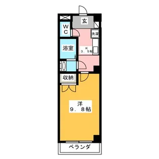 ポレール梅林【7階】の間取り