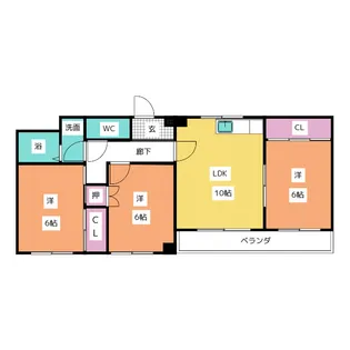 メゾンソレイユ【3階】の間取り