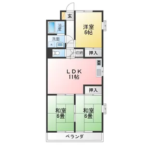 ボーネン赤池【1階】の間取り