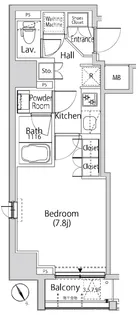カーサスプレンディッド三田慶大前【7階】の間取り