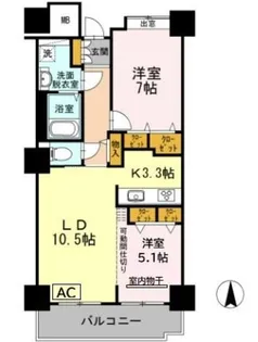 品川シーサイドビュータワー I【9階】の間取り