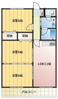 ヴェルメゾン飯尾【2階】の間取り