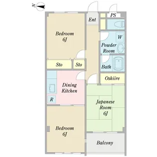 レジデンスSUGA-B【1階】の間取り