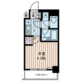 アムス門前仲町 富岡【6階】の間取り