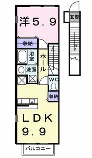 ミッテ.タカラA【2階】の間取り