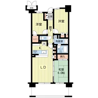 サンクレイドル茂原駅前【10階】の間取り