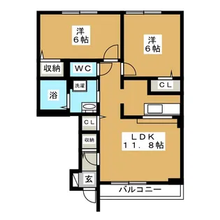 Leaf Plaza I【2階】の間取り