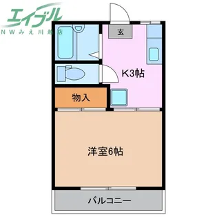 メゾンウッドペッカー【2階】の間取り