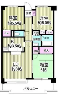 ベルグプレシャデス船橋【2階】の間取り