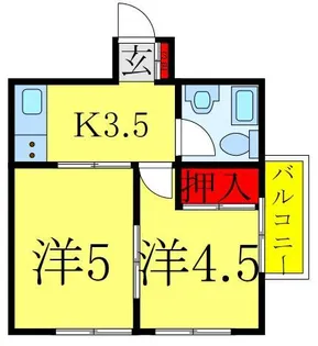 豊島リバーハイツ【5階】の間取り