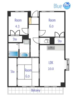 湘南カームライズ【3階】の間取り