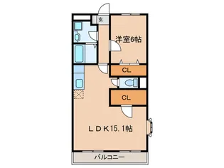 メゾンロイヤルコ-ト【2階】の間取り