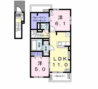 ベル ハーモニー I【2階】の間取り