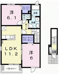 シュシュグランツ A【2階】の間取り