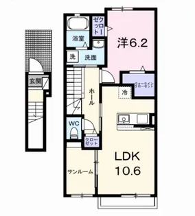 ミナ タウン【2階】の間取り