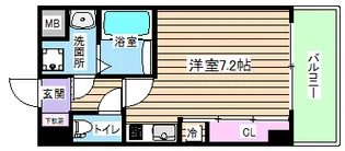 トレヴァンス梅田【4階】の間取り