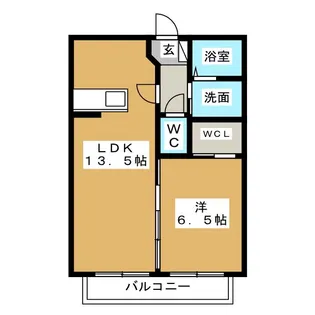 シャンテ末広 A【1階】の間取り