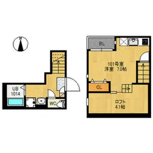 RIZESTレガーロ東照宮【1階】の間取り