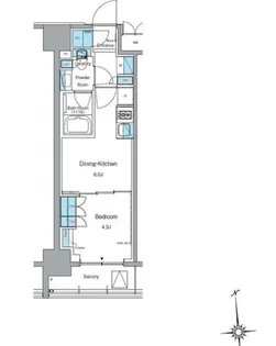 ルフォンプログレ上野稲荷町【5階】の間取り