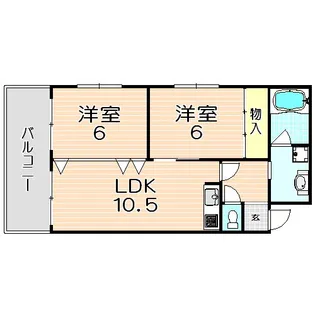 湯川パールハイツ【5階】の間取り