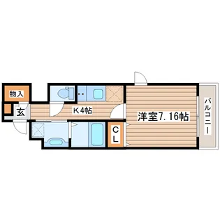 コンフォートレジデンス仙台東口【5階】の間取り
