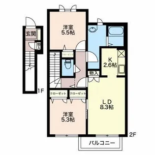 コンフォール【2階】の間取り