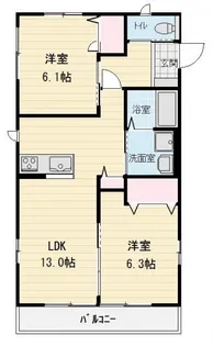 リライアンスB【1階】の間取り