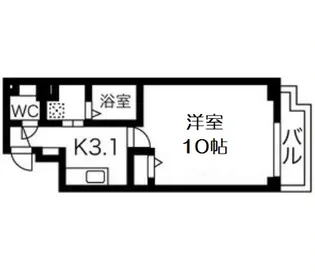 ドーム千代崎【6階】の間取り
