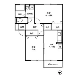 エバンス・ルピナ【2階】の間取り