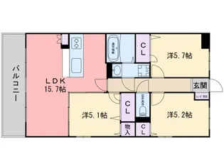 ルポゼエスパス【2階】の間取り
