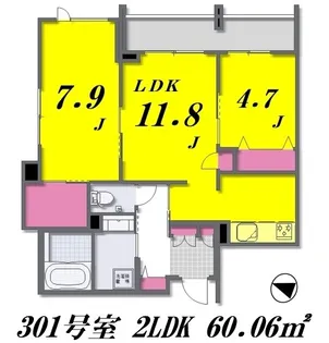 Sun Atomosphere~サン アトモスフィア~【3階】の間取り