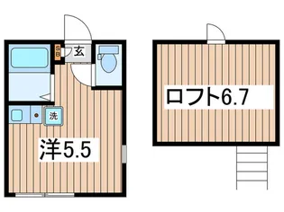 月ハウスたかとり【2階】の間取り