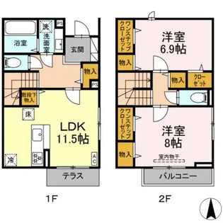 ヴィラ・マリコ【2階】の間取り