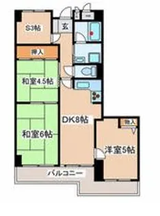 ソシエ弐番館【6階】の間取り