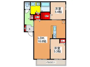 ビオラ俊徳【1階】の間取り