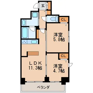 S-RESIDENCE葵II【10階】の間取り