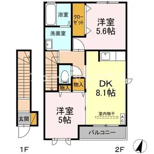 シャーメゾンコンフォール【2階】の間取り